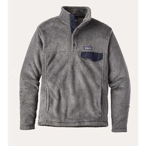 PATAGONIA MENS GRAY LARGE SNAP-T FLEECE PULLOVER